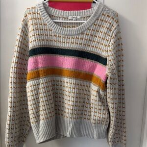 Madewell Multicolor Striped Crew Neck Sweater